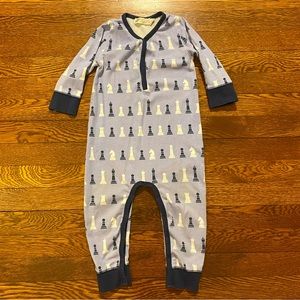 Monica & Andy Blue Chess Pieces Pajamas Size 18-24 Months